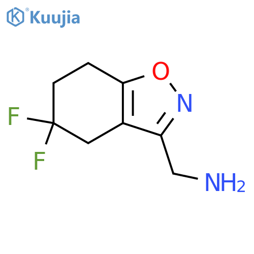 1,2-Benzisoxazole-3-methanamine, 5,5-difluoro-4,5,6,7-tetrahydro- structure