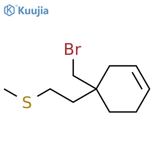 Cyclohexene, 4-(bromomethyl)-4-[2-(methylthio)ethyl]- structure