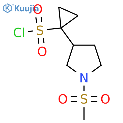 1-(1-methanesulfonylpyrrolidin-3-yl)cyclopropane-1-sulfonyl chloride structure