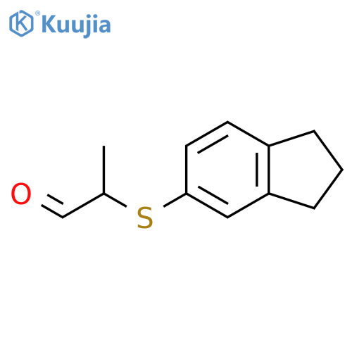 Propanal, 2-[(2,3-dihydro-1H-inden-5-yl)thio]- structure