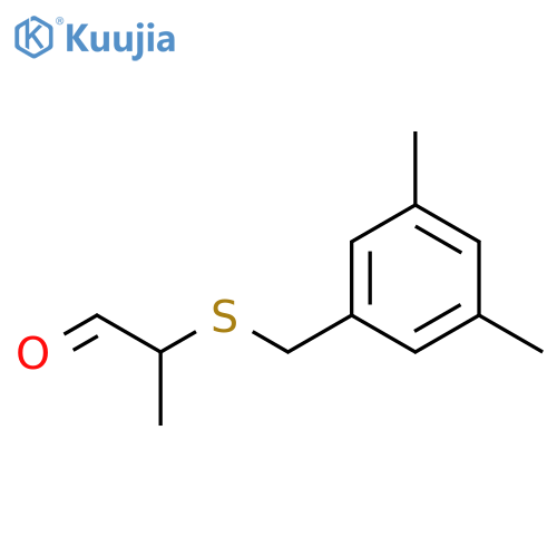 Propanal, 2-[[(3,5-dimethylphenyl)methyl]thio]- structure