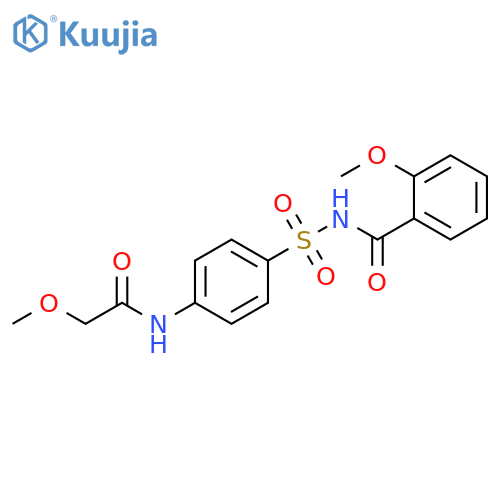 Benzamide, 2-methoxy-N-[[4-[(methoxyacetyl)amino]phenyl]sulfonyl]- structure