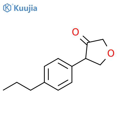 4-(4-propylphenyl)oxolan-3-one structure