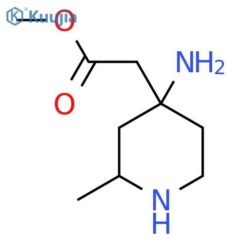 Methyl 2-(4-amino-2-methylpiperidin-4-yl)acetate structure