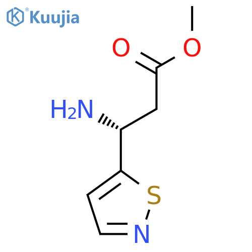 methyl (3R)-3-amino-3-(1,2-thiazol-5-yl)propanoate structure