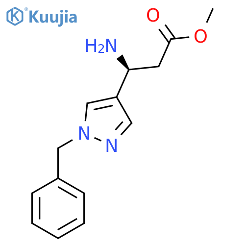 methyl (3S)-3-amino-3-(1-benzyl-1H-pyrazol-4-yl)propanoate structure