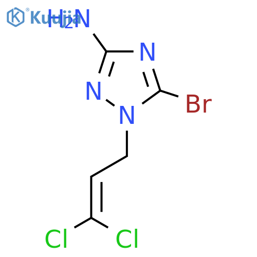 5-bromo-1-(3,3-dichloroprop-2-en-1-yl)-1H-1,2,4-triazol-3-amine structure
