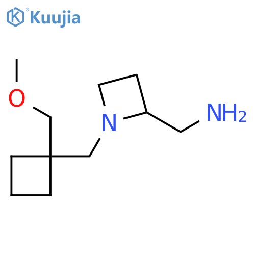 (1-{1-(methoxymethyl)cyclobutylmethyl}azetidin-2-yl)methanamine structure