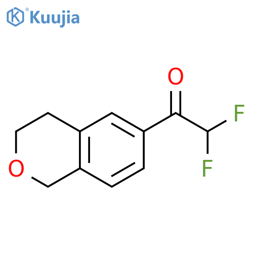1-(3,4-dihydro-1H-2-benzopyran-6-yl)-2,2-difluoroethan-1-one structure