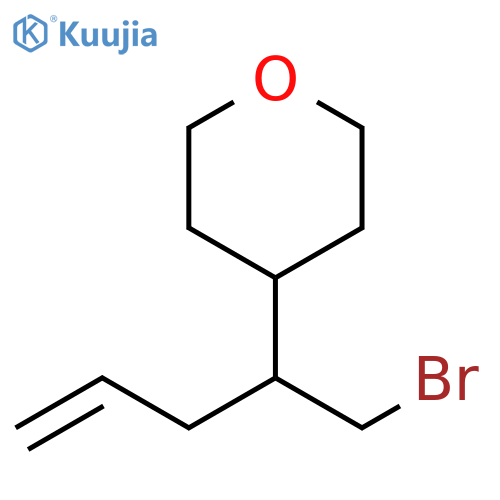 2H-Pyran, 4-[1-(bromomethyl)-3-buten-1-yl]tetrahydro- structure