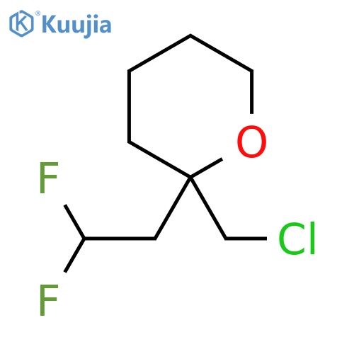 2-(Chloromethyl)-2-(2,2-difluoroethyl)oxane structure