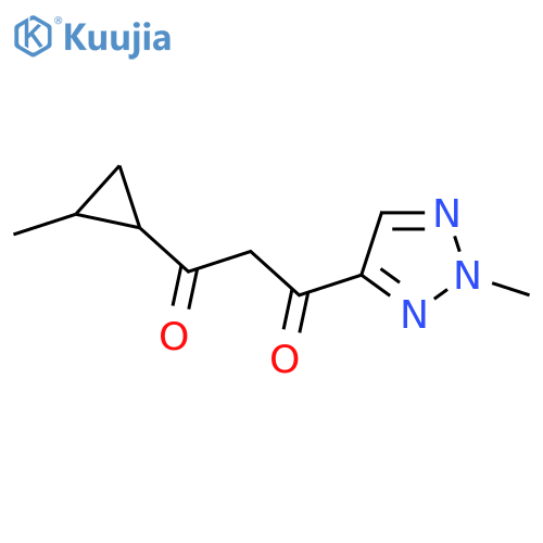 1-(2-methyl-2H-1,2,3-triazol-4-yl)-3-(2-methylcyclopropyl)propane-1,3-dione structure