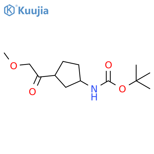 Carbamic acid, N-[3-(2-methoxyacetyl)cyclopentyl]-, 1,1-dimethylethyl ester structure