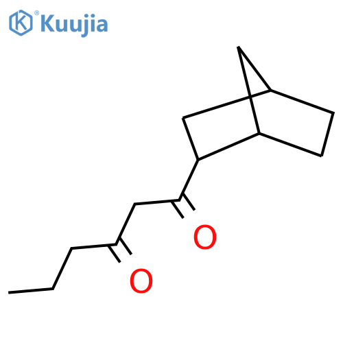 1-{bicyclo2.2.1heptan-2-yl}hexane-1,3-dione structure
