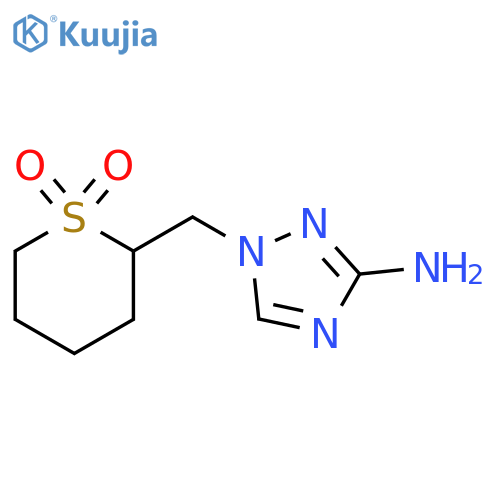 2-(3-amino-1H-1,2,4-triazol-1-yl)methyl-1lambda6-thiane-1,1-dione structure
