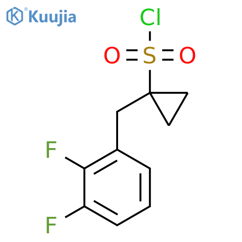 1-(2,3-difluorophenyl)methylcyclopropane-1-sulfonyl chloride structure
