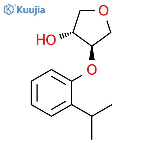 (3R,4R)-4-[2-(propan-2-yl)phenoxy]oxolan-3-ol structure