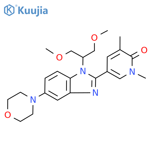 5-[1-(1,3-Dimethoxypropan-2-yl)-5-morpholin-4-yl-benzimidazol-2-yl]-1,3-dimethyl-pyridin-2-one structure
