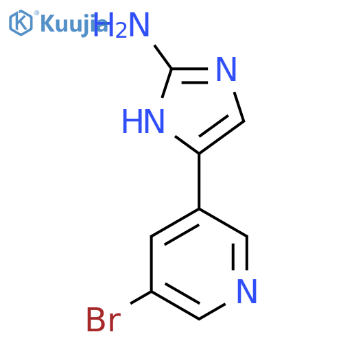 5-(5-bromopyridin-3-yl)-1H-imidazol-2-amine structure