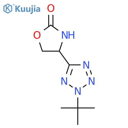 4-(2-tert-butyl-2H-1,2,3,4-tetrazol-5-yl)-1,3-oxazolidin-2-one structure