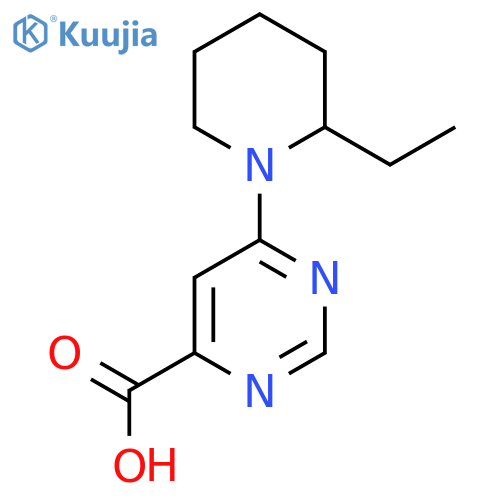 6-(2-Ethylpiperidin-1-yl)pyrimidine-4-carboxylic acid structure