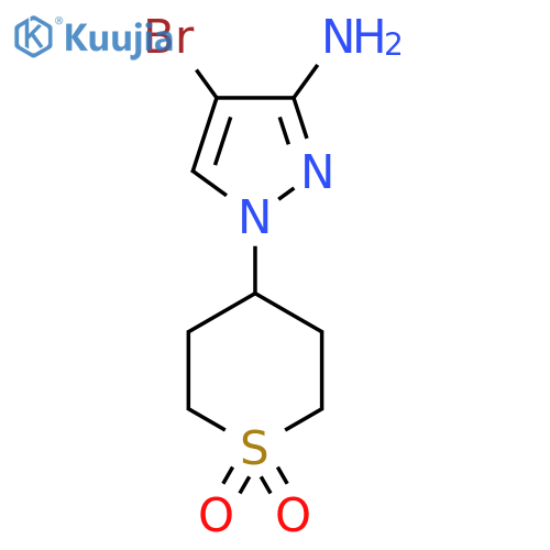 4-(3-amino-4-bromo-1H-pyrazol-1-yl)-1lambda6-thiane-1,1-dione structure