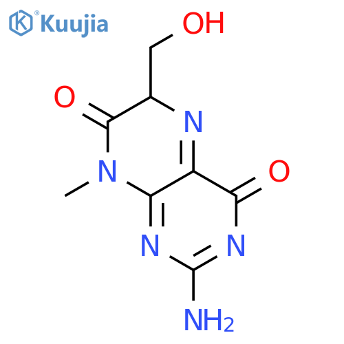 4,7(3H,8H)-Pteridinedione,2-amino-6-(hydroxymethyl)-8-methyl- structure
