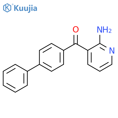 (2-amino-3-pyridinyl)-[1,1'-biphenyl]-4-yl-methanone structure