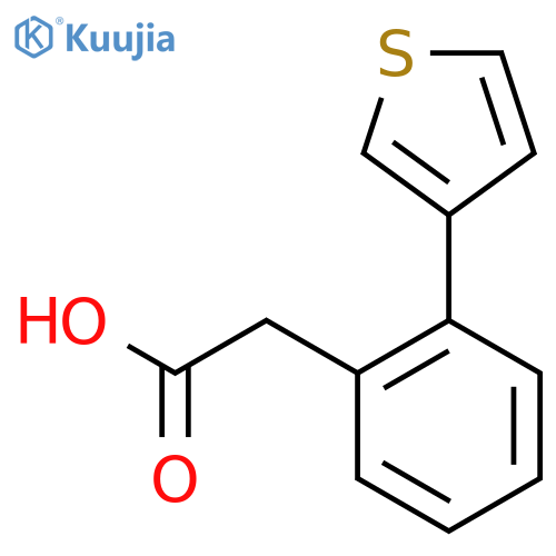2-(2-(Thiophen-3-yl)phenyl)acetic acid structure