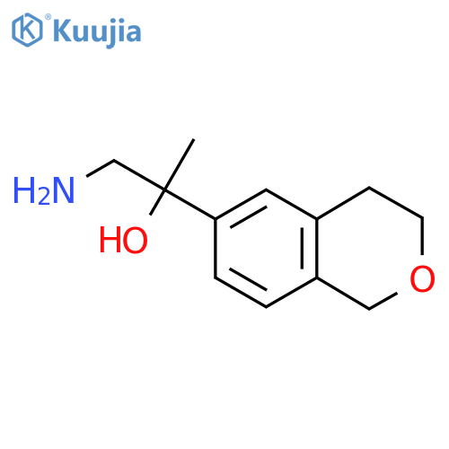 1-amino-2-(3,4-dihydro-1H-2-benzopyran-6-yl)propan-2-ol structure