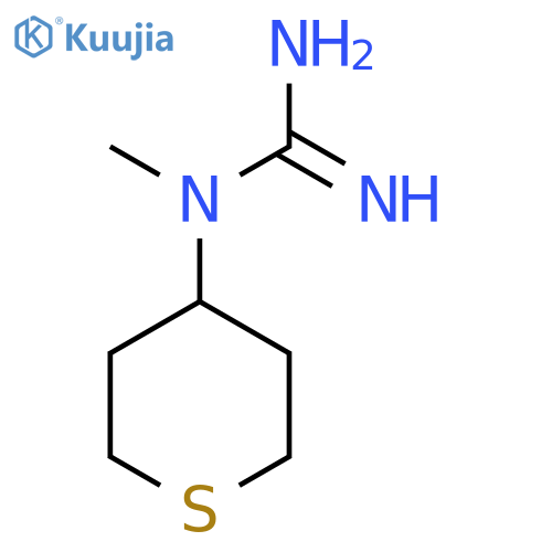 1-methyl-1-(tetrahydro-2H-thiopyran-4-yl)guanidine structure