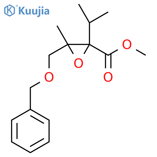 Methyl 3-[(benzyloxy)methyl]-3-methyl-2-(propan-2-yl)oxirane-2-carboxylate structure