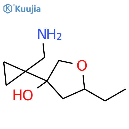 3-Furanol, 3-[1-(aminomethyl)cyclopropyl]-5-ethyltetrahydro- structure