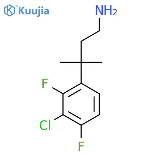 3-(3-chloro-2,4-difluorophenyl)-3-methylbutan-1-amine structure
