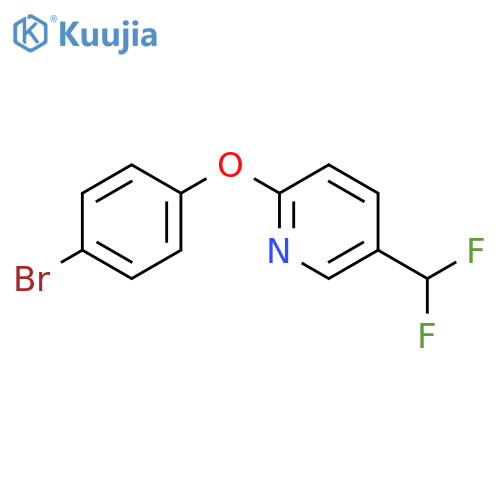 2-(4-Bromophenoxy)-5-(difluoromethyl)pyridine structure