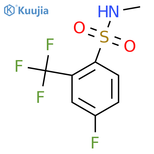 4-fluoro-N-methyl-2-(trifluoromethyl)benzene-1-sulfonamide structure