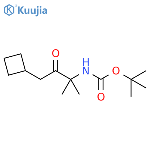 Carbamic acid, N-(3-cyclobutyl-1,1-dimethyl-2-oxopropyl)-, 1,1-dimethylethyl ester structure