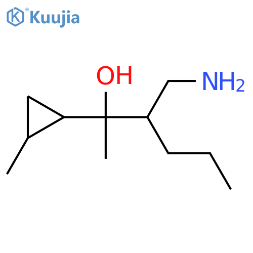 Cyclopropanemethanol, α-[1-(aminomethyl)butyl]-α,2-dimethyl- structure