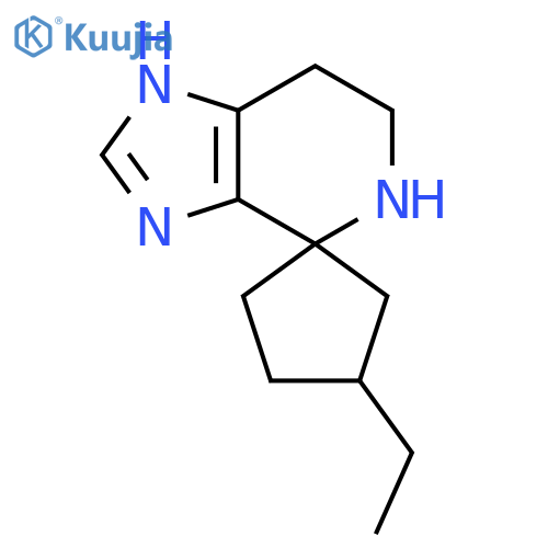 4-ethyl-3',5',6',7'-tetrahydrospirocyclopentane-1,4'-imidazo4,5-cpyridine structure