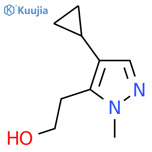 2-(4-cyclopropyl-1-methyl-1H-pyrazol-5-yl)ethan-1-ol structure