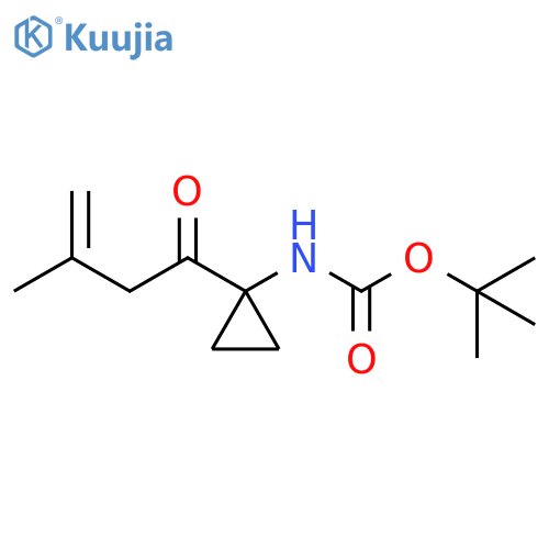 Carbamic acid, N-[1-(3-methyl-1-oxo-3-buten-1-yl)cyclopropyl]-, 1,1-dimethylethyl ester structure