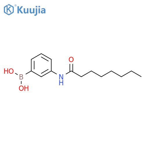 Boronic acid, [3-[(1-oxooctyl)amino]phenyl]- structure