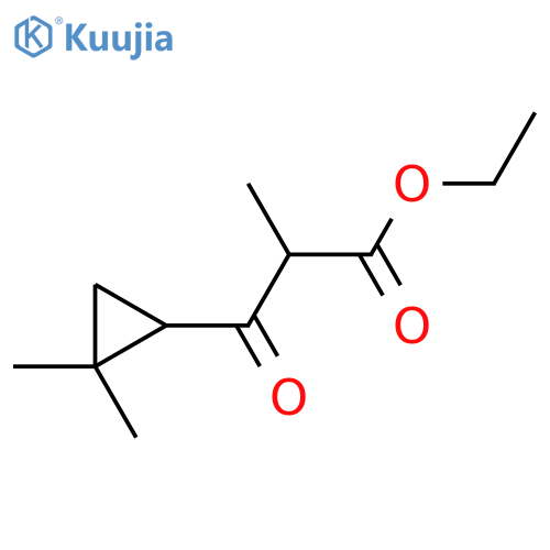 Ethyl 3-(2,2-dimethylcyclopropyl)-2-methyl-3-oxopropanoate structure