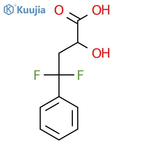 4,4-difluoro-2-hydroxy-4-phenylbutanoic acid structure