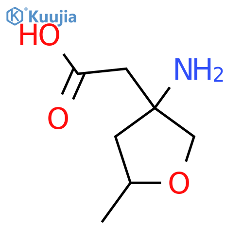 2-(3-amino-5-methyloxolan-3-yl)acetic acid structure