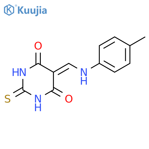 5-{[(4-methylphenyl)amino]methylidene}-2-sulfanylidene-1,3-diazinane-4,6-dione structure