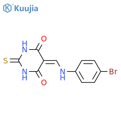 5-{[(4-bromophenyl)amino]methylidene}-2-sulfanylidene-1,3-diazinane-4,6-dione structure