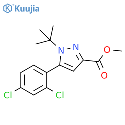 Methyl1-(tert-Butyl)-5-(2,4-dichlorophenyl)pyrazole-3-carboxylate structure