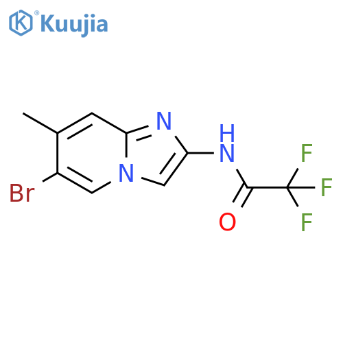 N-(6-Bromo-7-methylimidazo[1,2-a]pyridin-2-yl)-2,2,2-trifluoroacetamide structure