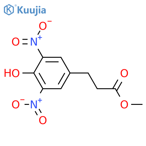 3-(4-Hydroxy-3,5-dinitrophenyl)propanoic acid; Me ester structure